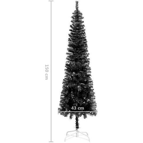 Usko božićno drvce crno 150 cm slika 6