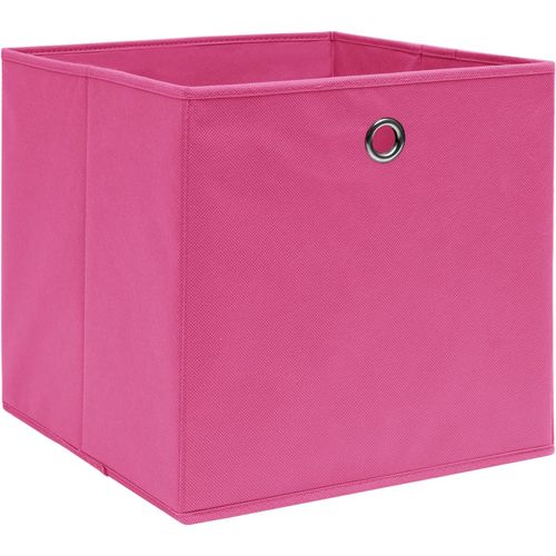 Kutije za pohranu 10 kom ružičaste 32 x 32 x 32 cm od tkanine slika 23