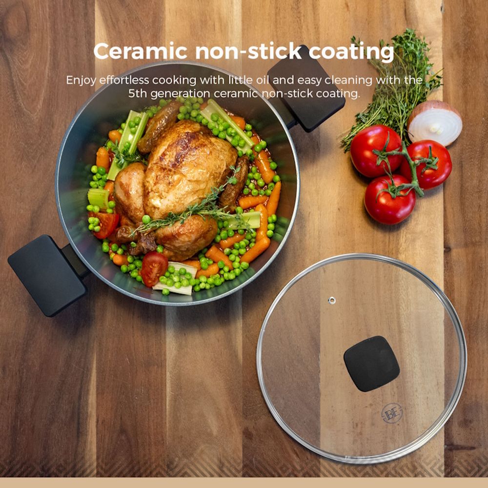 BE Living Posuda za kuhanje s poklopcem Delight Black 24 cm slika 7