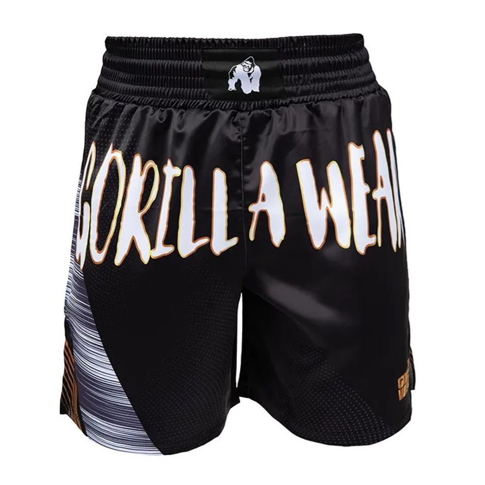 Gorilla Wear CLAYTON Bokserski šorc, Crno/Zlatni slika 6