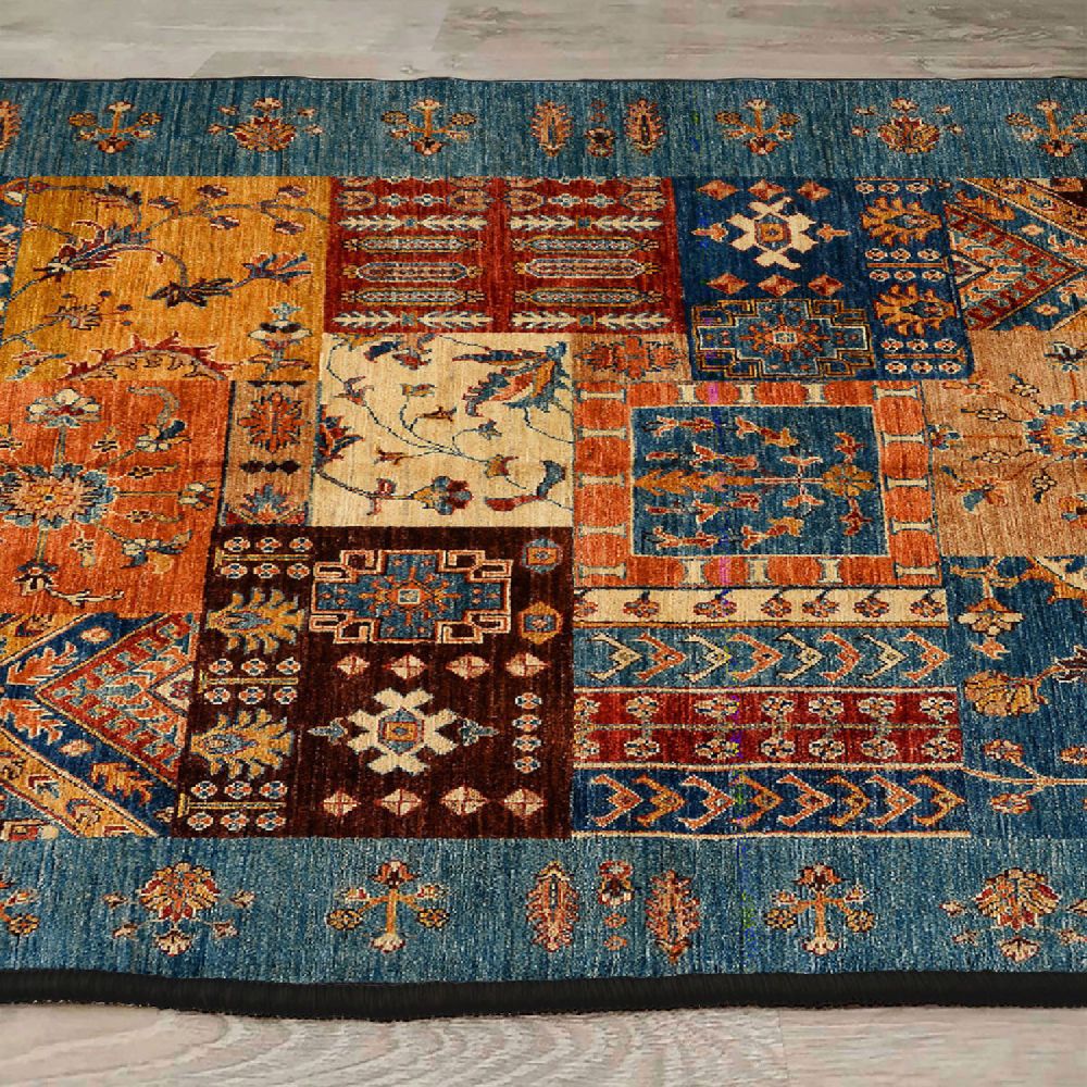 Tanki dekorativni tepih u više boja EEXFAB445-KLM (160 × 230 cm) – narandžasta, crvena, plava slika 6