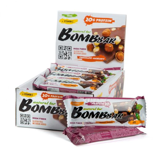 BOMBBAR Proteinski bar Čokolada-Lešnik 60g slika 1