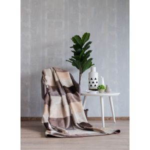 Ćebe ECO BLANKET 150x200 - 18108-A Squares Cream