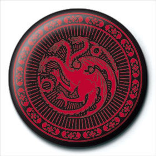 Game of Thrones Targaryen button badge slika 1