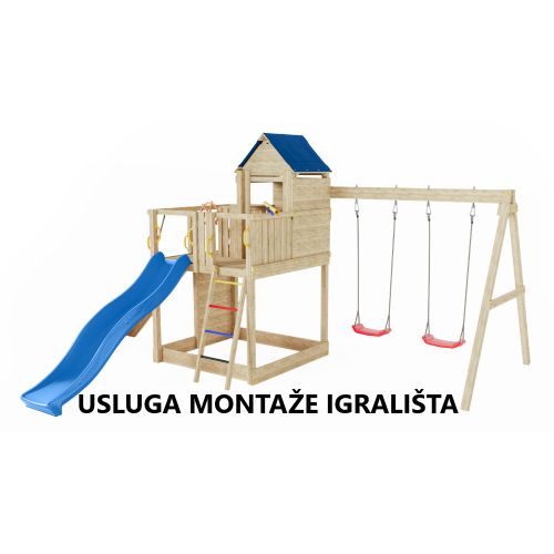 Usluga montaže za drveno dječje igralište TREEHOUSE 3 slika 1