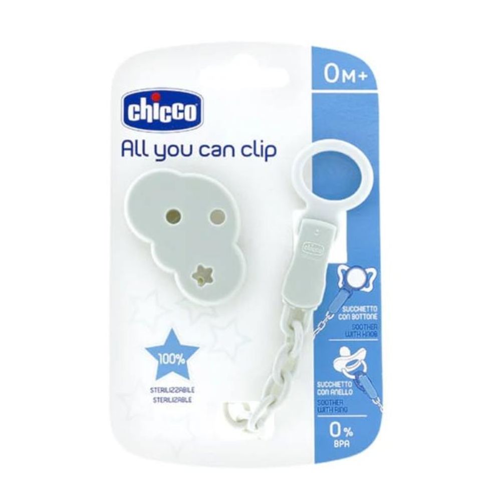 Chicco Kopča za dudu Oblak, Grey slika 1