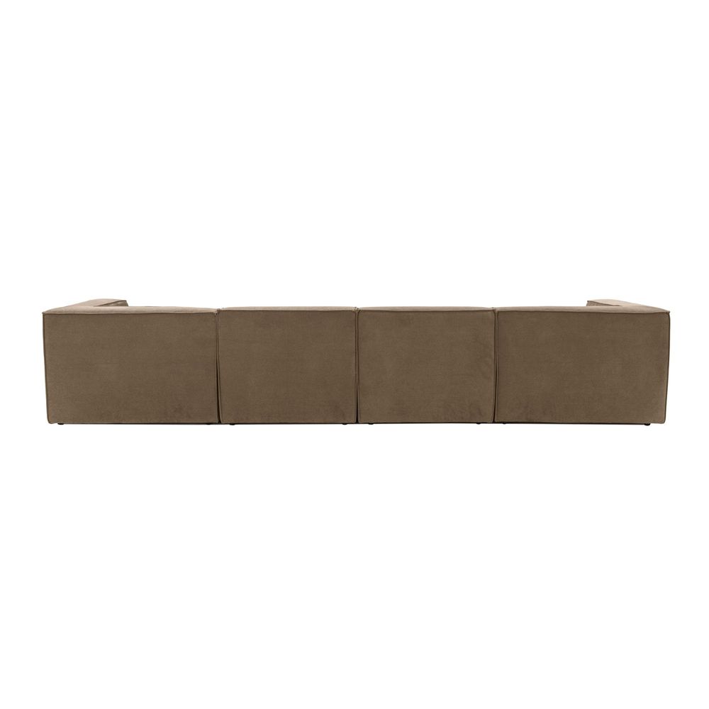 Sora (L1-O1-O1-1R-POUFFE) - Ugao Sofa u Boji Braon slika 12