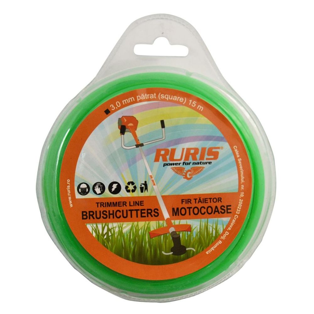 RURIS silk za trimer 3.0mmx15m kocka slika 1