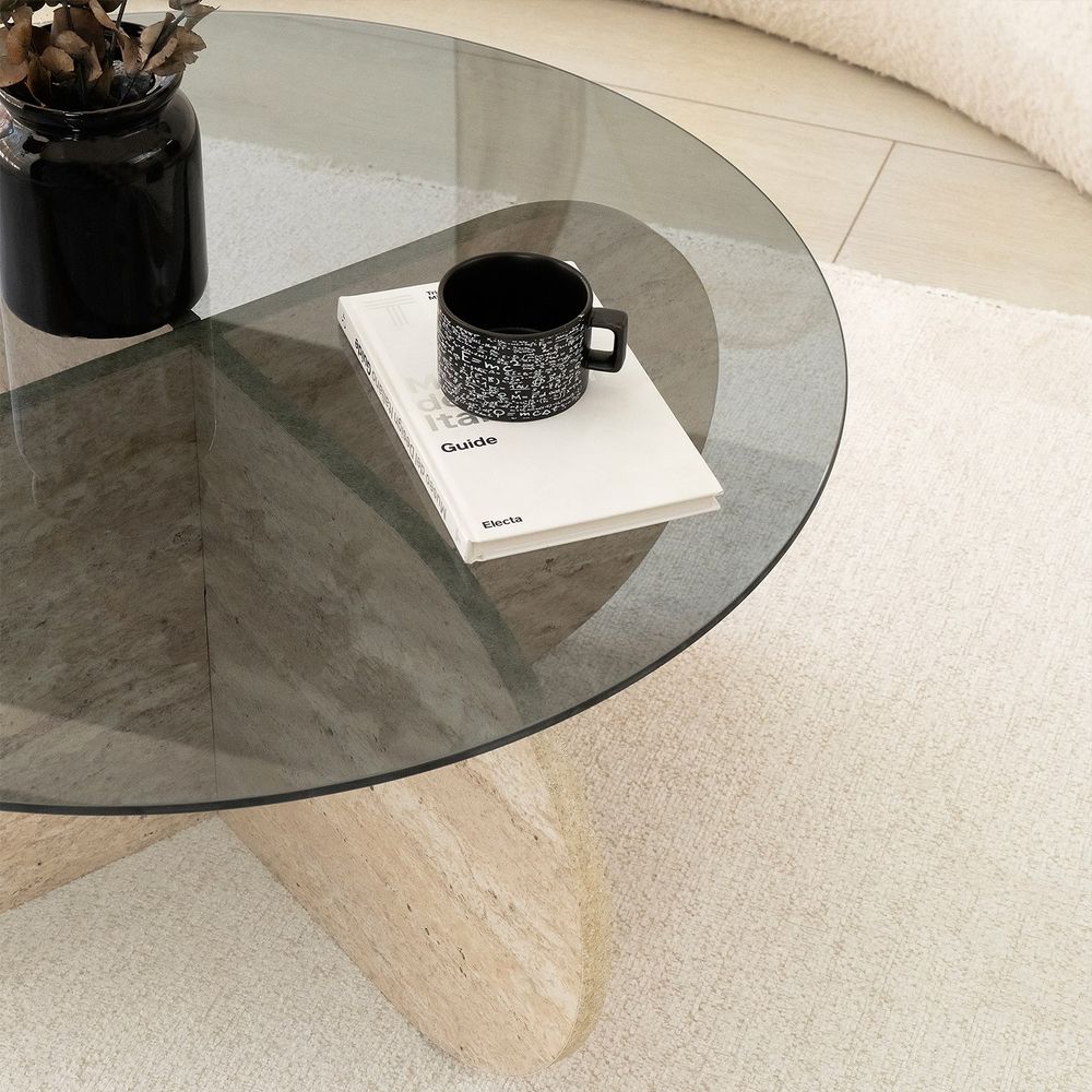 Bubble - Fume Travertine Fume Coffee Table slika 5