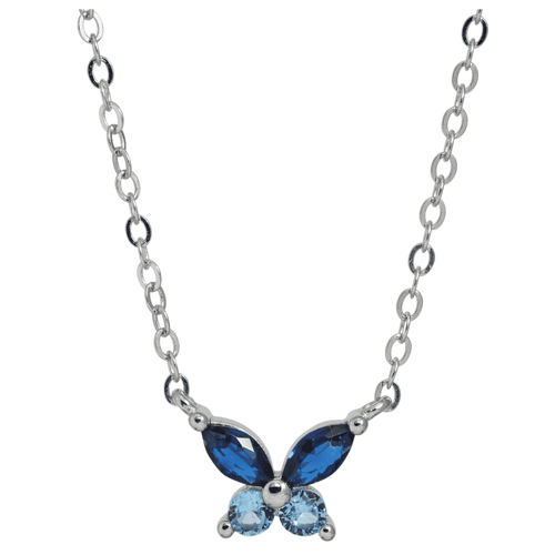 J&B Jewellery 925 Srebrna ogrlica Q5-Blue slika 1