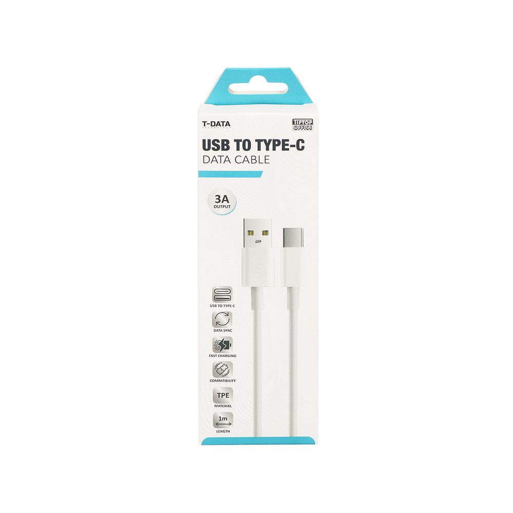 TipTop Office USB Kabal ''Type C'' 3.0A, 1m, Bijela slika 1