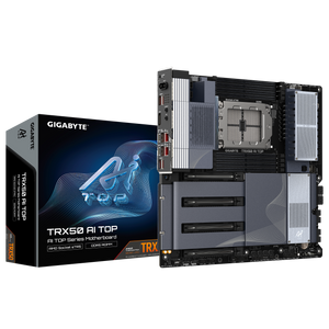 Gigabyte TRX50 AI TOP AMD Socket sTR5, support for: Threadripper PRO 7000, Threadripper 7000 Series, 8x DDR5 DIMM, 2x Marvell AQtion AQC113C 10GbE LAN chip