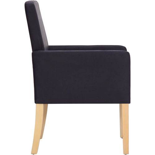 Blagovaonske stolice od umjetne kože 2 kom tamnosmeđe slika 24