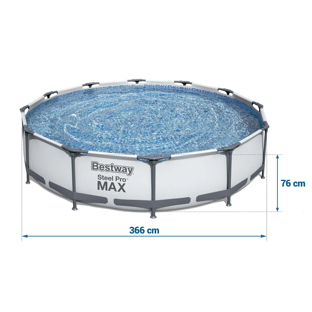 Vrtni bazen s okvirom 366 x 76 cm 16-u-1 Bestway 56416 slika 6