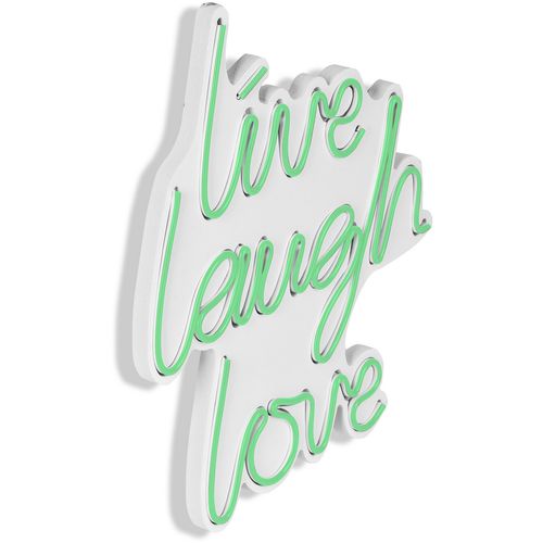Wallity Ukrasna plastična LED rasvjeta, Live Laugh Love - Green slika 7