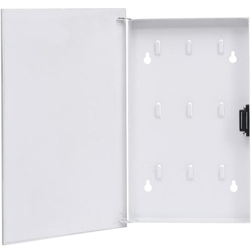 Kutija za ključeve s magnetnom pločom bijela 30 x 20 x 5,5 cm slika 1