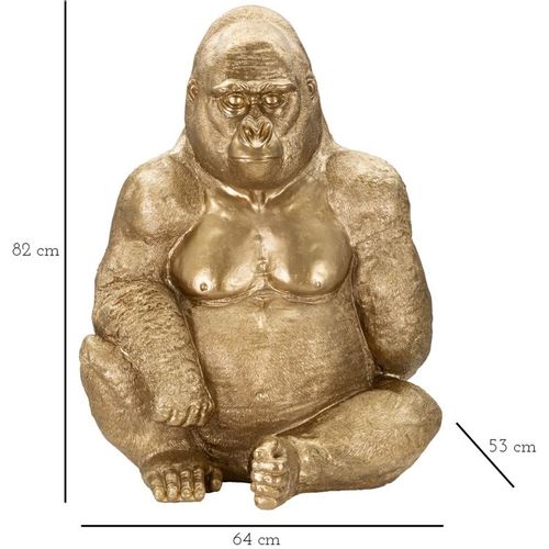 Mauro Ferretti Dekoracija GOLD GORILLA cm 64X53X82 slika 11