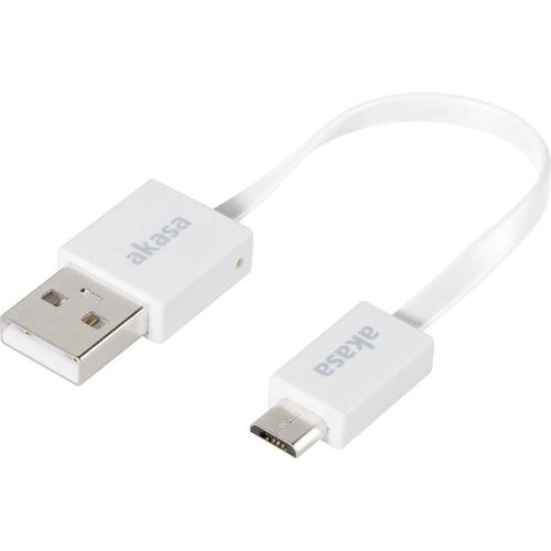 Akasa USB 2.0 priključni kabel [1x muški konektor USB 2.0 tipa a - 1x muški konektor USB 2.0 tipa micro-B] 0.15 m bijela visokofleksibilan, pozlaćeni kontakti, UL certificiran Akasa USB kabel USB 2.0 USB-A utikač, USB-Micro-B utikač 0.15 m bijela visokofleksibilan, pozlaćeni kontakti, UL certificiran AK-CBUB16-15WH slika 1
