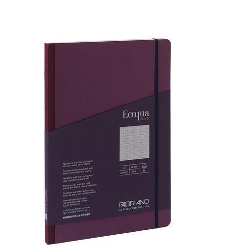 FABRIANO notes Ecoqua plus šiven s platnenim rubom A5 90g 80l crte vino 19142112 slika 2