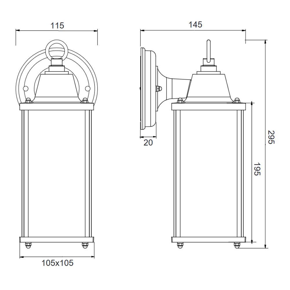 Trio Lightning zidna lampa OLONA - boja hrđe slika 7