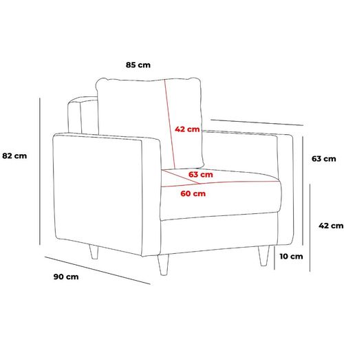 Atelier Del Sofa Sofa, Krem, Eva - Cream slika 7