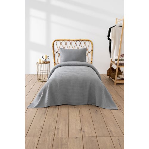 L'essential Maison Waffle - Grey Grey Single Pique slika 1