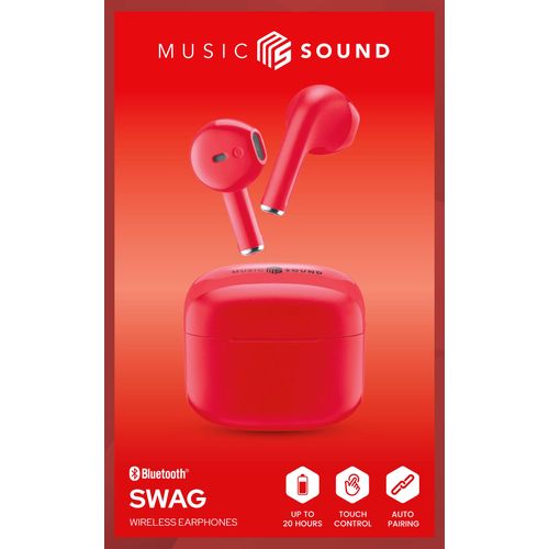 Cellularline Music Sound bluetooth slušalice TWS Swag red slika 2