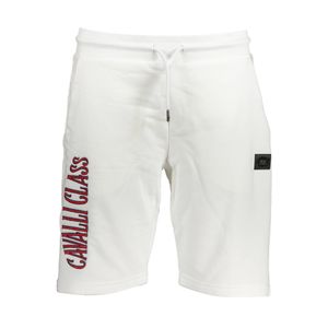 CAVALLI CLASS WHITE MEN'S SHORTS