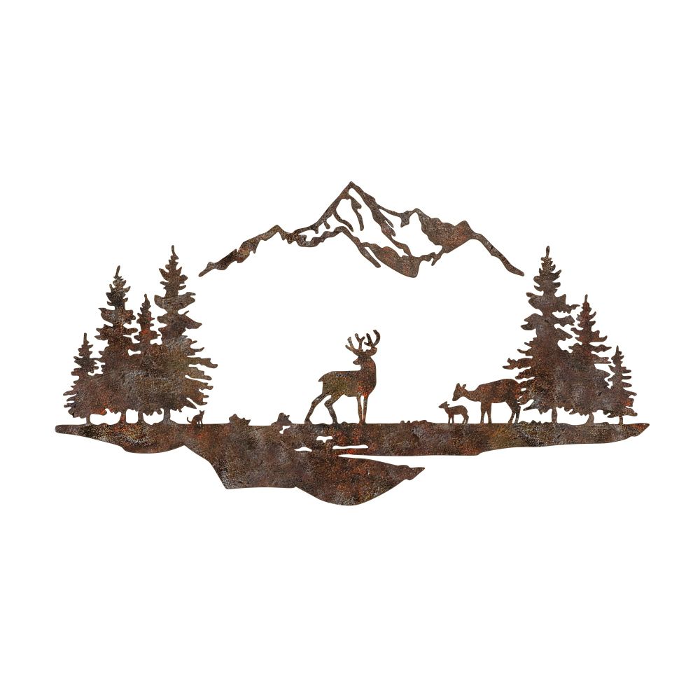 Decorative metal wall accessory Rusty Landscape 1, colour: antiquation slika 5