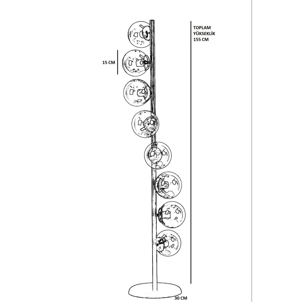 Stajaća lampa "Simay 8729-1" - bijela slika 4