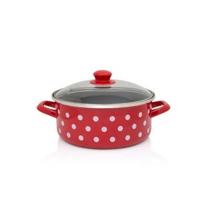 Metalac posuda plitka dekor red dots 24cm / 4,75lit