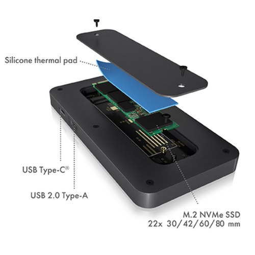 Docking stanica Icybox IB-DK2108M-C 8-u-1 s USB Type-C i PowerDelivery do 100 W slika 4