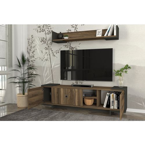 Woody Fashion TV jedinica, Antracit Orah, Tetra - Anthracite, Walnut slika 3