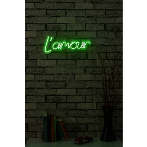 Wallity Ukrasna plastična LED rasvjeta, L'amour - Green slika 11