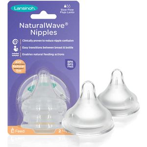 Lansinoh NaturalWave® Duda za bočicu, mali protok - 2 kom