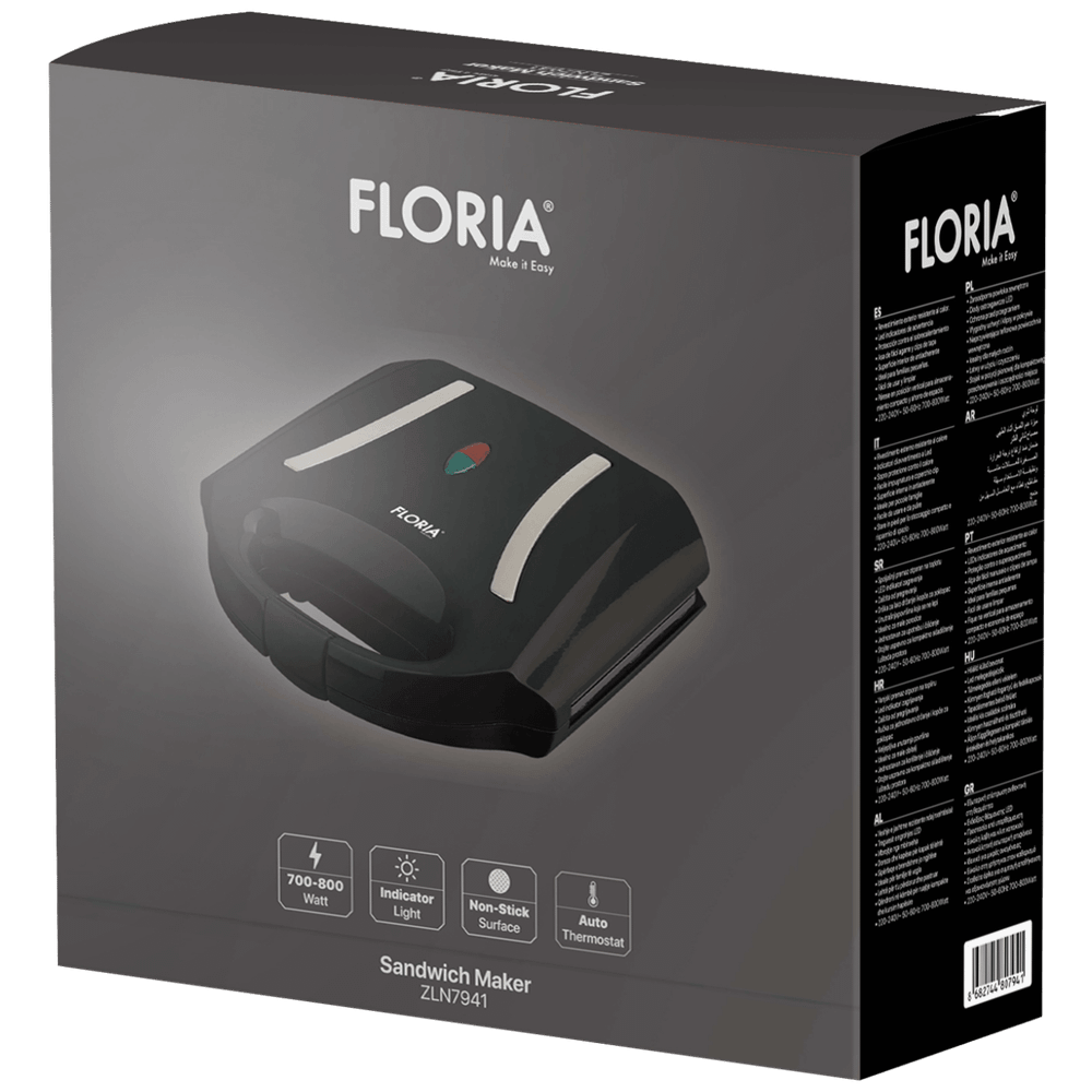 Floria Toster, LED indikator, 800 W, crna - ZLN7941 slika 2