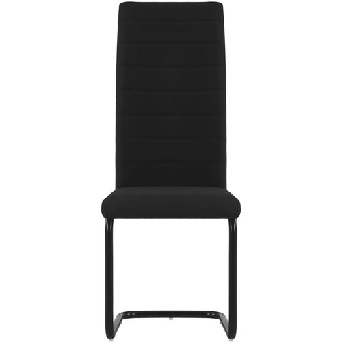 Konzolne blagovaonske stolice od tkanine 6 kom crne slika 12