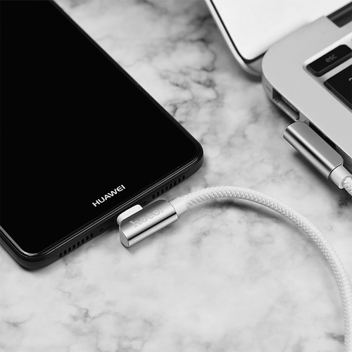 hoco. USB kabel za smartphone, USB type C, 1.2 met., 2.4 A, bijela - U42 Exquisite steel, USB type C, WH slika 4