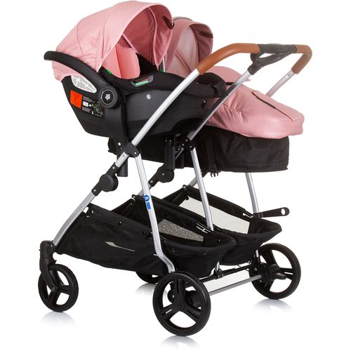 Chipolino dječja kolica za blizance ili dvoje djece Duo Smart Flamingo slika 9