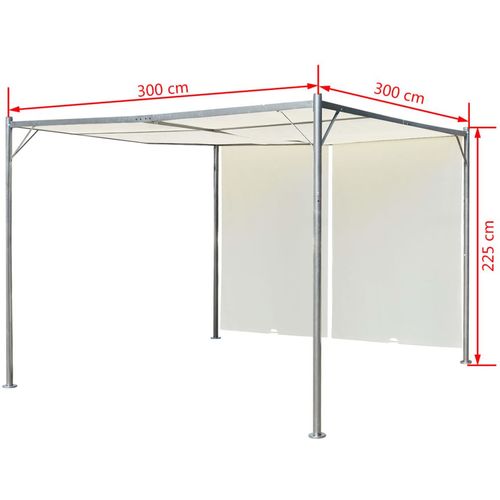 Pergola sa Podesivim Krovom Krem Bijela Metal 3x3 m slika 13