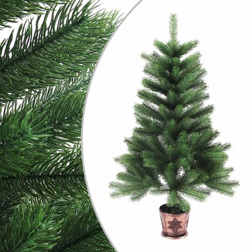 Umjetno božićno drvce s realističnim iglicama 90 cm zeleno slika 30