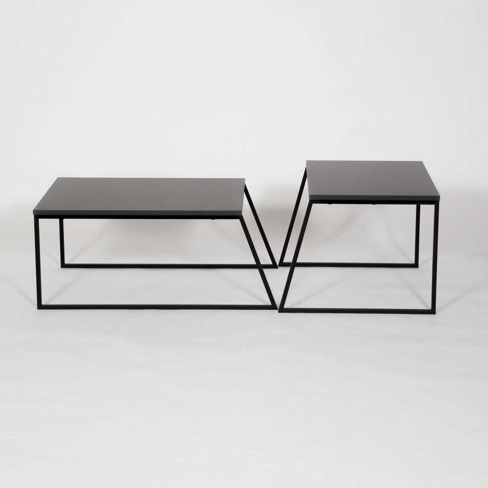 Set Klub Stolova Pal Orta - Antracit Crni slika 4