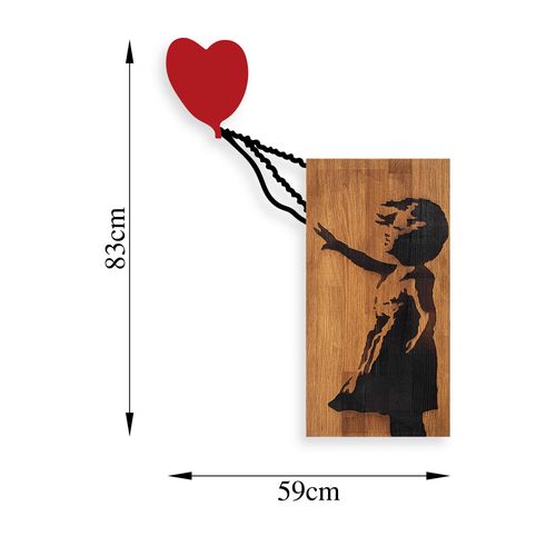 Banksy - 15 Walnut
Black Decorative Wooden Wall Accessory slika 7