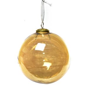 Novogodišnja kuglica  Lustro zlatna 15 cm