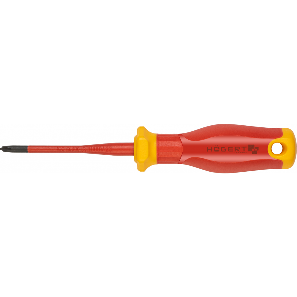 Hogert Odvijač izolirani PH1/SL5 80 mm, 1000 V, S2, VDE slika 1