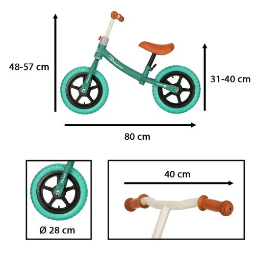 Bicikl bez pedala FIX Balance - tirkizni slika 3