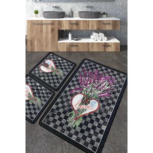 Levan Multicolor Bathmat Set (3 Pieces)