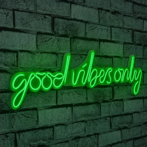 Wallity Ukrasna plastična LED rasvjeta, Good Vibes Only - Green slika 9