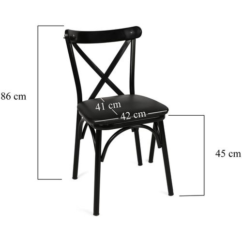 Woody Fashion Set stolica (4 komada), Crno, Ekol 1331 slika 10