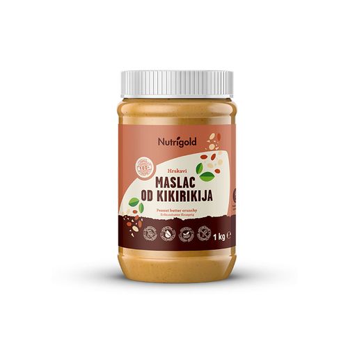 Nutrigold Maslac od kikirikija 100% - Hrskavi 1000g xxl slika 1